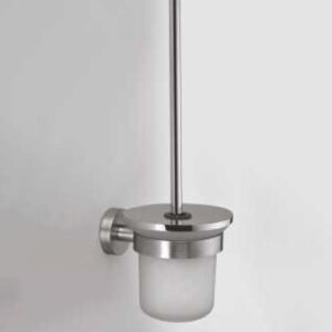 Toilet Brush Holder (Glass) with Tumbler & Brush